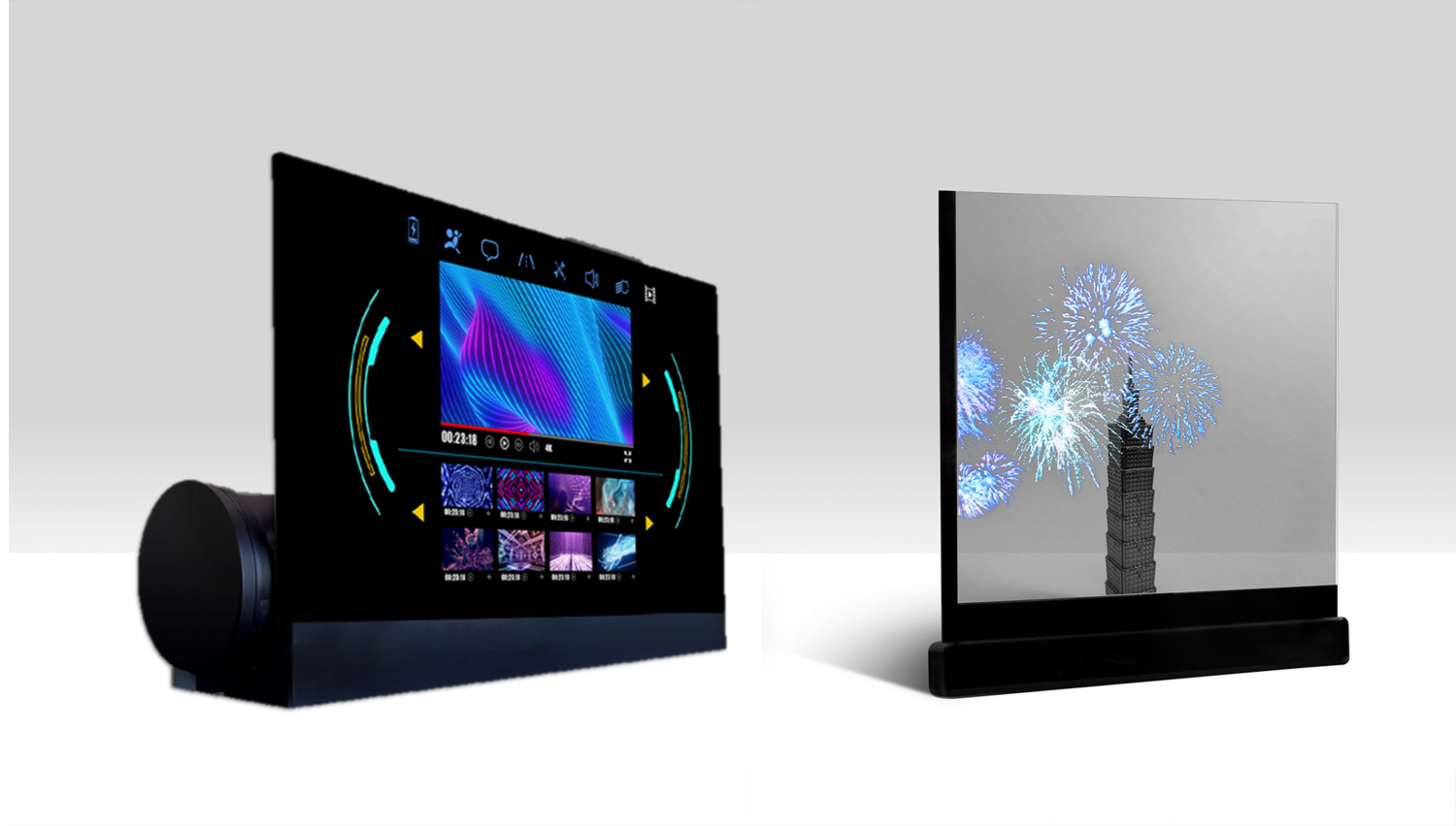 可捲式、折疊性、高透明